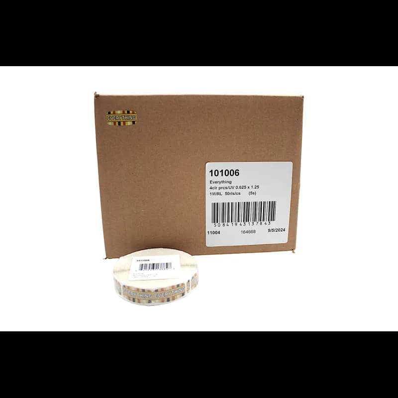 Everything Bakery Flavor Label 0.625X1.25 IN 4 Color Process UV 1000 Count/Roll 50 Rolls/Case 50000 Count/Case