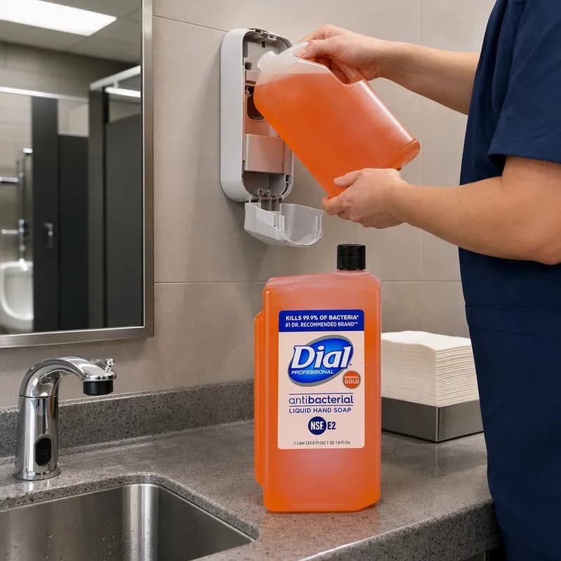 Dial Hand Soap Liquid 1 L Antibacterial 8/Case