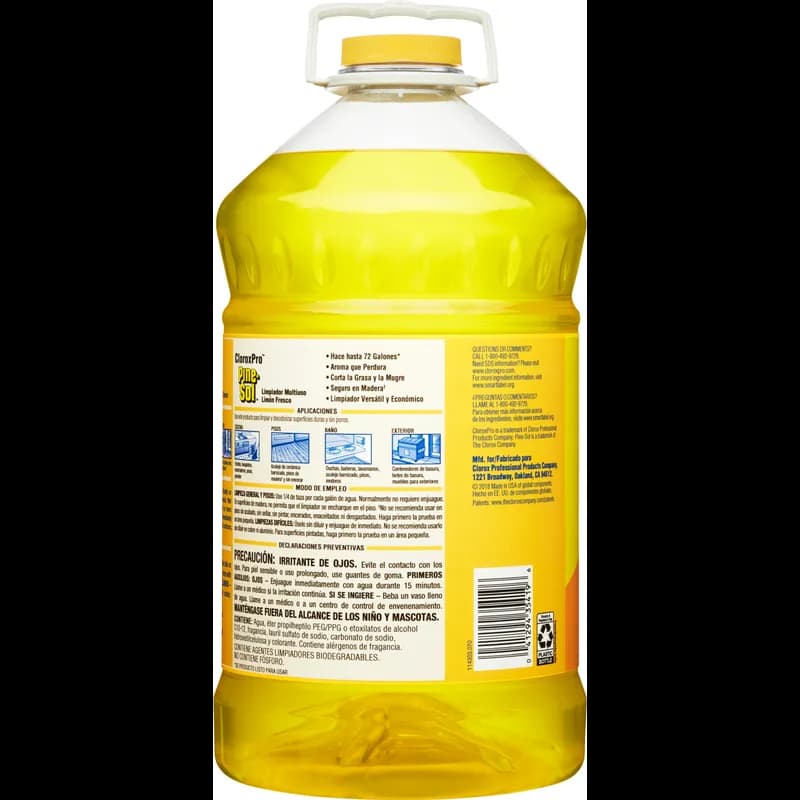 Pine-Sol® Lemon Fresh All Purpose Cleaner Deodorizer 1.125 GAL Multi Surface Concentrate Screw Cap 3/Case
