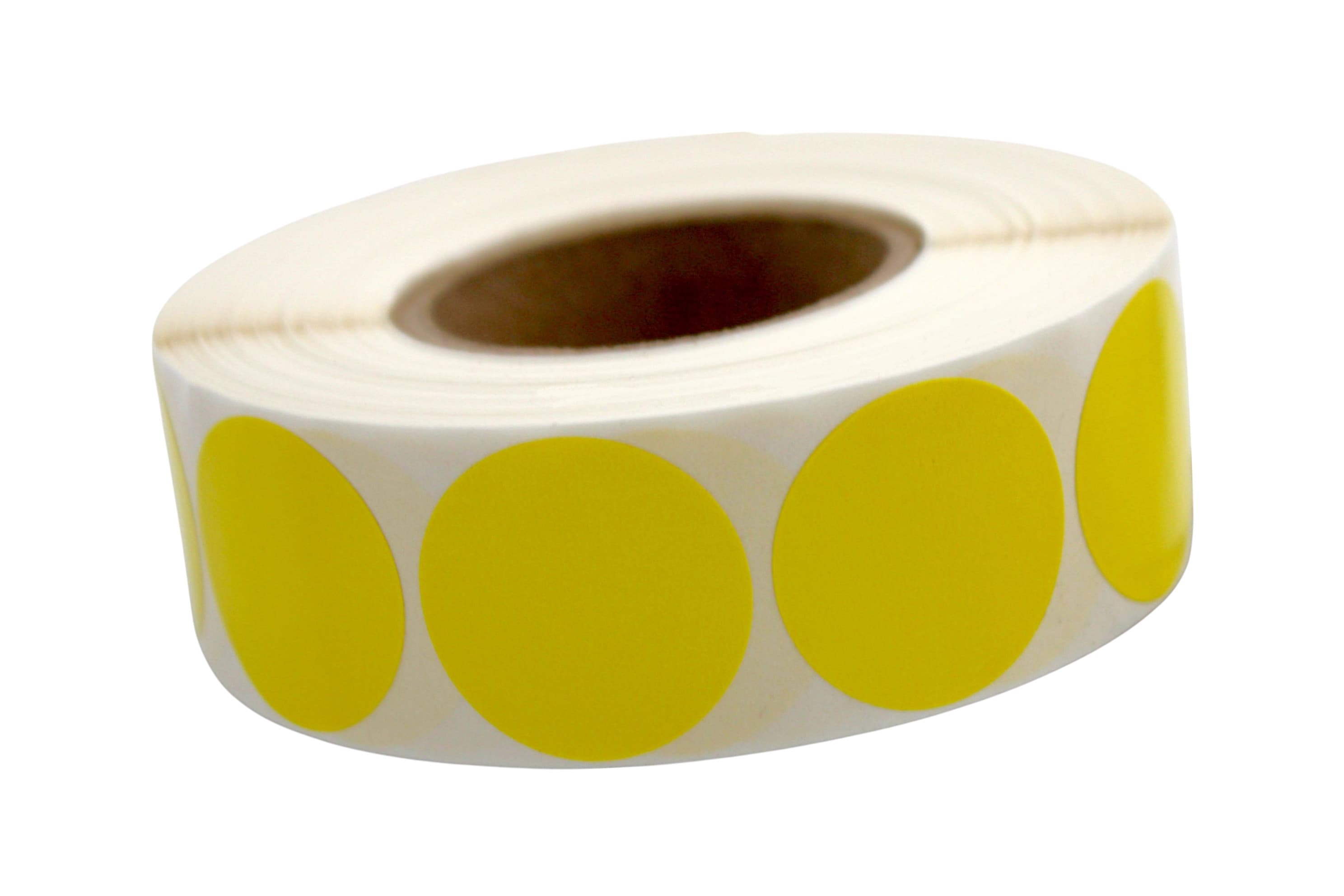 Blank Expiration Label 1 IN Yellow Circle All Temperature Permanent 1000 Count/Roll 12 Rolls/Case 12000 Count/Case