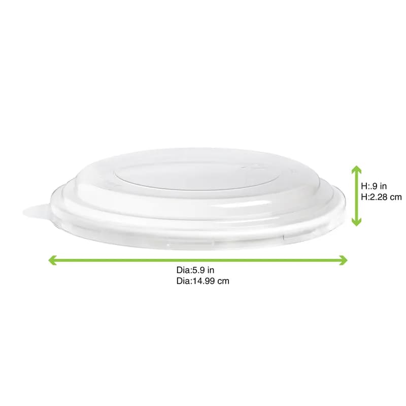 Lid Dome 5.9X1 IN PET Clear Round For Container Freezer Safe 45 Count/Pack 8 Packs/Case 360 Count/Case