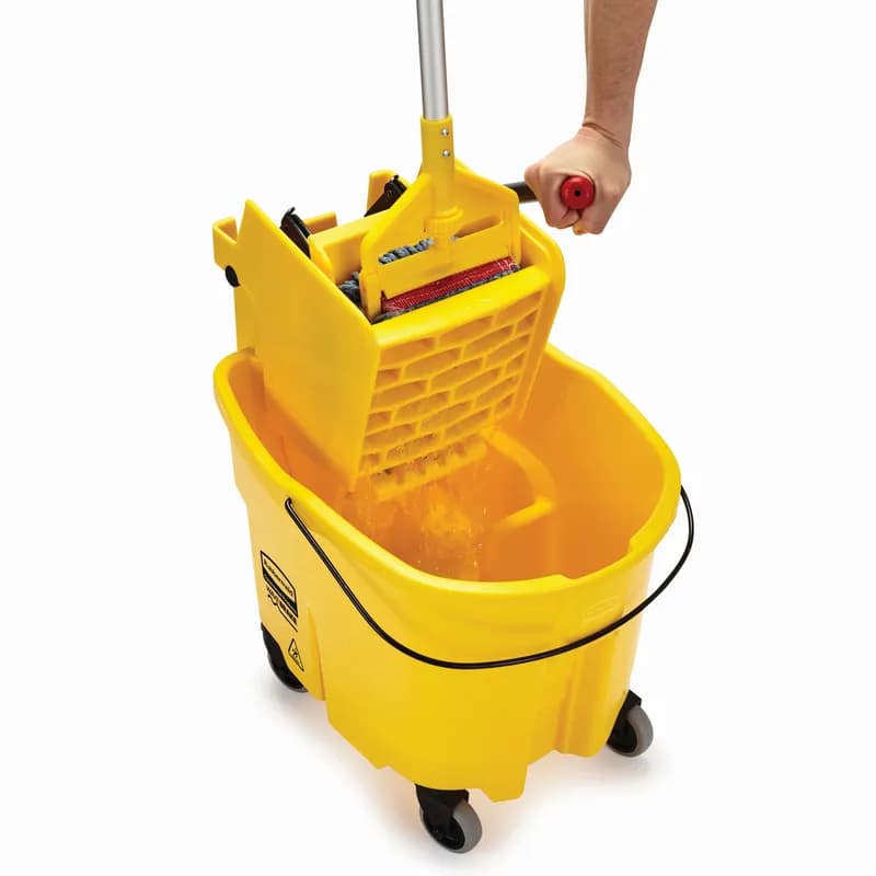 WaveBrake® Mop Bucket & Wringer 35 QT Plastic Blue Side Press 1/Each