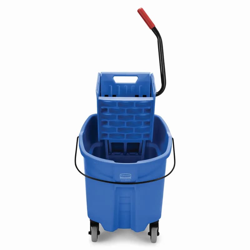 WaveBrake® Mop Bucket & Wringer 35 QT Plastic Blue Side Press 1/Each