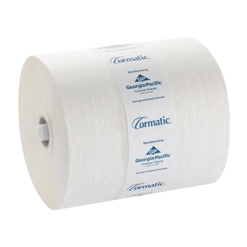 Cormatic® Roll Paper Towel 8.25X8.25 IN 700 FT 1PLY White Standard Roll 933 Sheets/Roll 6 Rolls/Case 5598 Sheets/Case