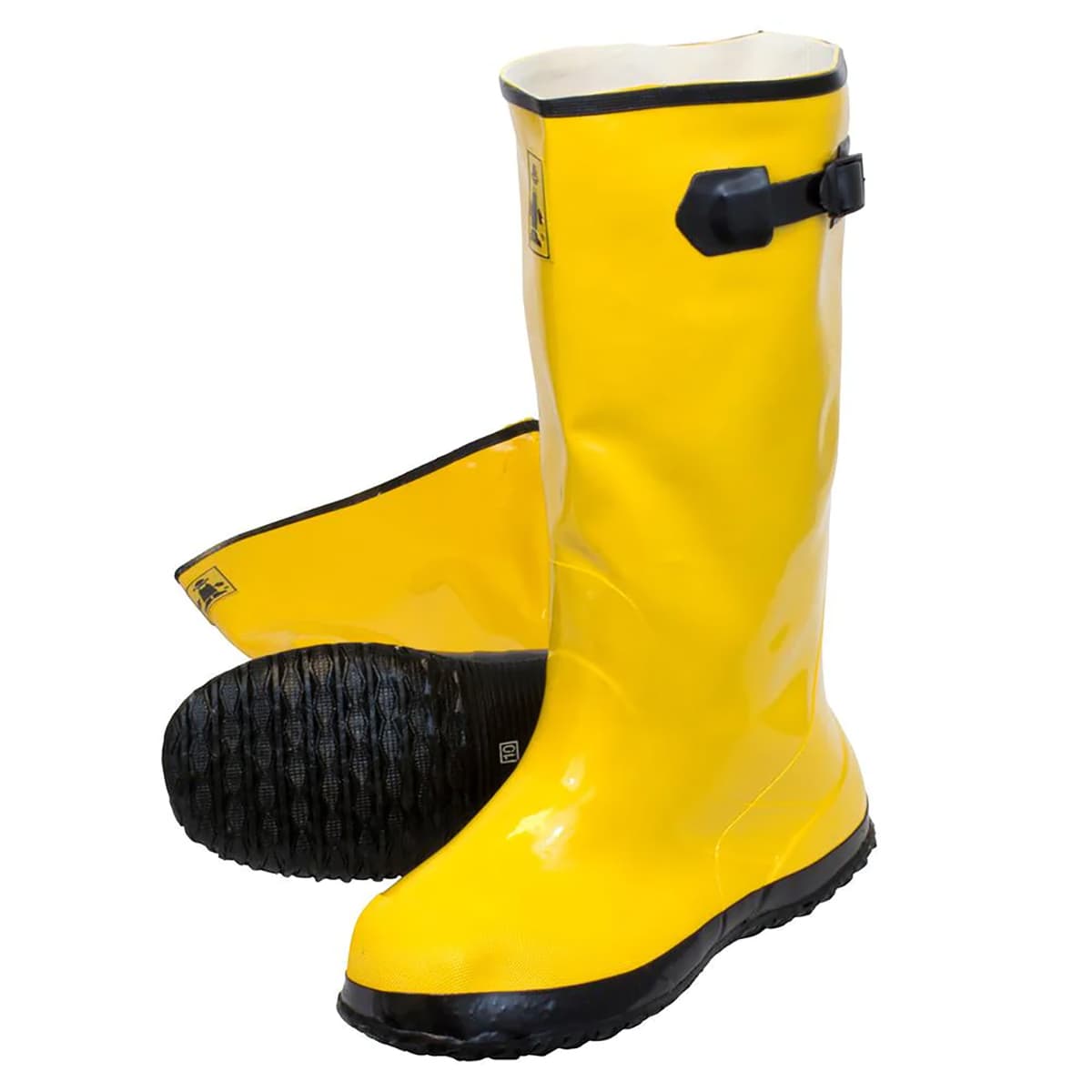 Toe Boot Size 11 Yellow Black Plain Toe 1/Pair