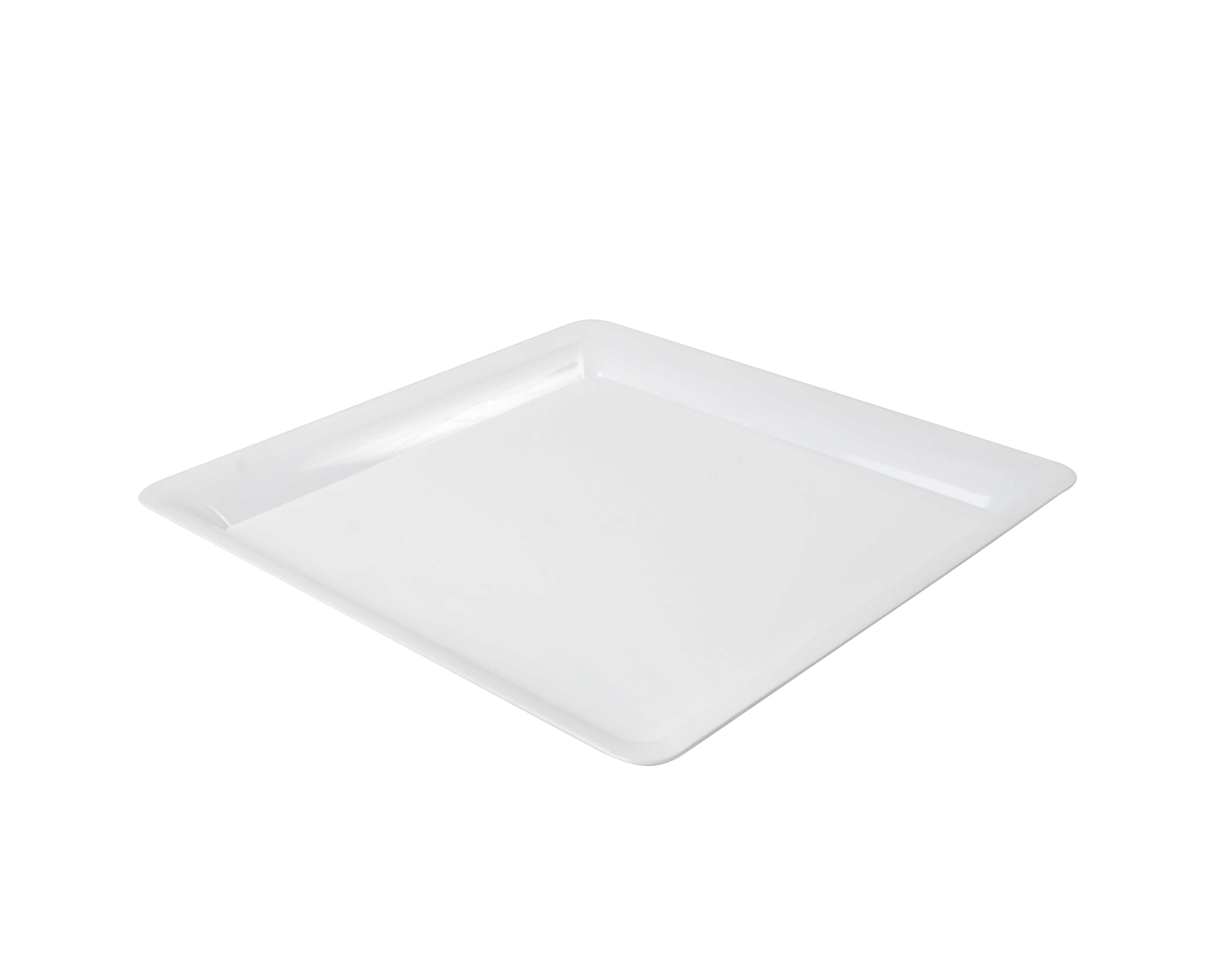 Serving Tray 16X16 IN Plastic White Square 20/Case