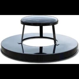 Rain Cap Lid Black Metal Indoor/Outdoor 1/Each