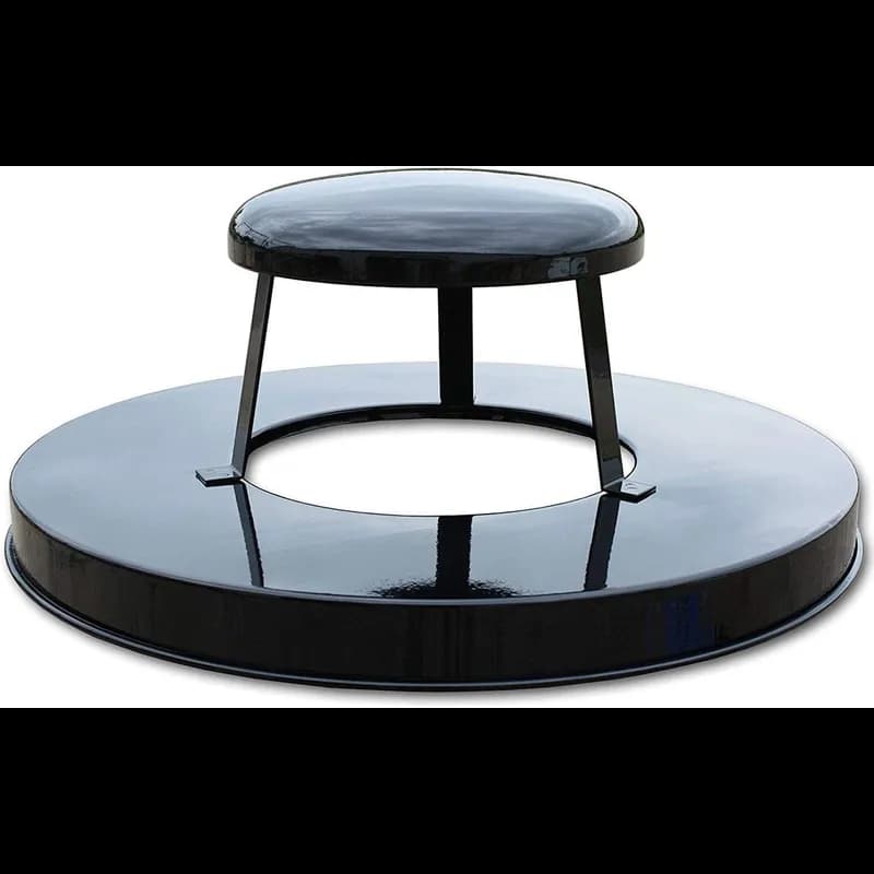 Rain Cap Lid Black Metal Indoor/Outdoor 1/Each
