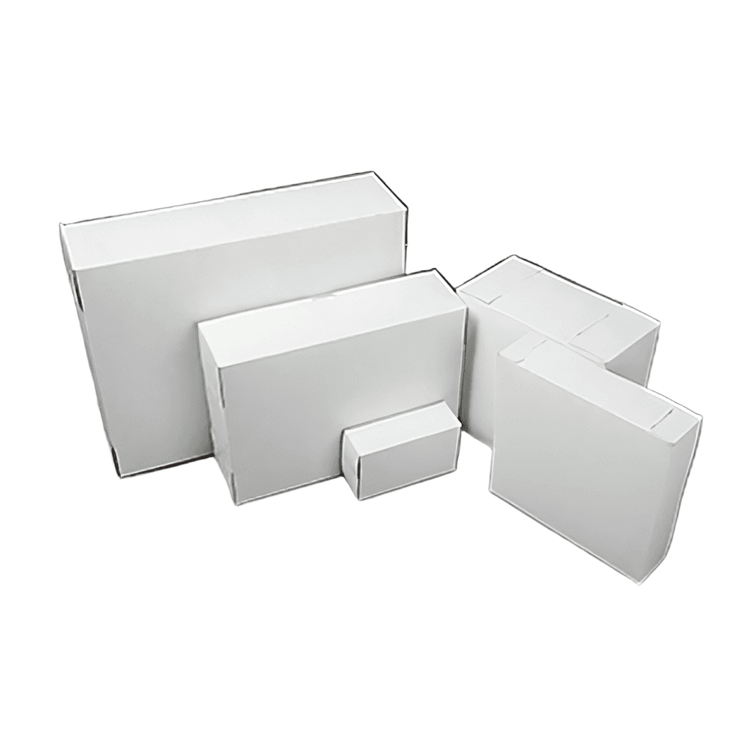 Easy Lock Cake Box 5.5X2.75X4 IN SUS Paperboard CRB White Rectangle Lock Corner 1-Piece 250/Bundle