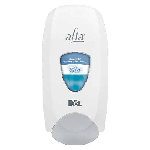 Afia Hand Sanitizer & Soap Dispenser Foam 1250 mL 7X12X4 IN Black Manual Surface Mount 1/Each
