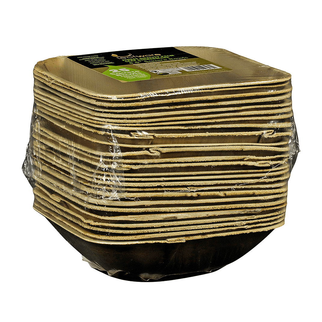 Bowl 6.5X6.5 IN Palm Leaf Square 100/Case