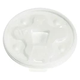 Lid Plastic Round For 12-24 OZ Cup Drink-Thru Straw Slot Tear Tab 1000/Case