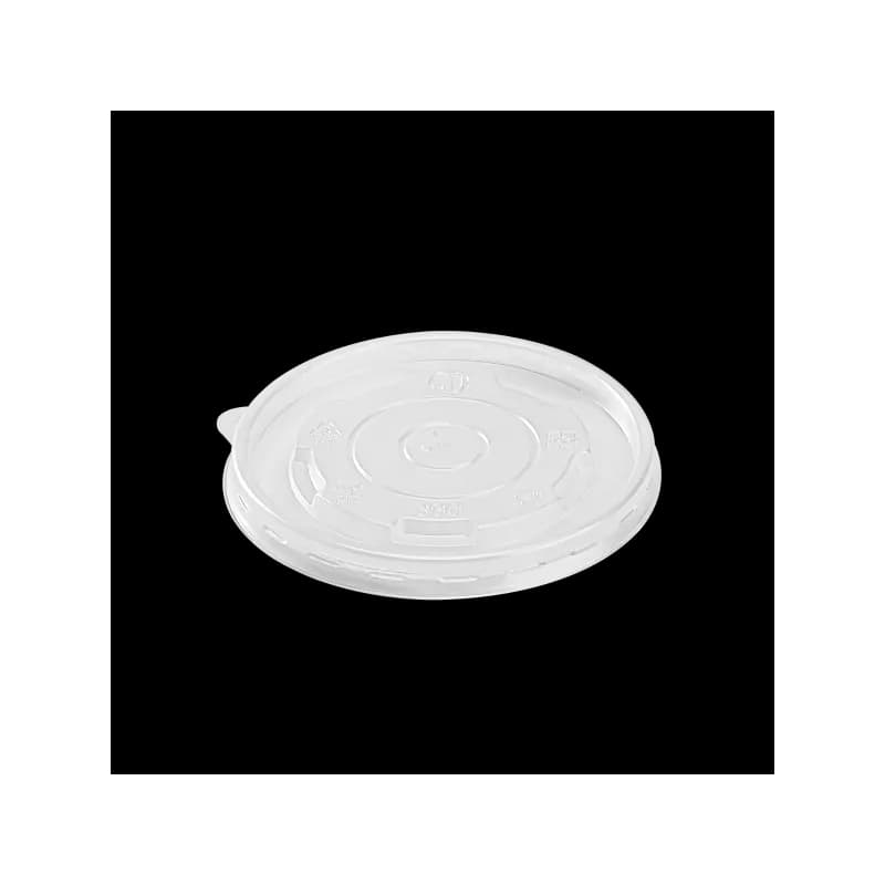 Karat® Lid Flat 3.9 IN PP White Round For 12 OZ Container 1000/Case