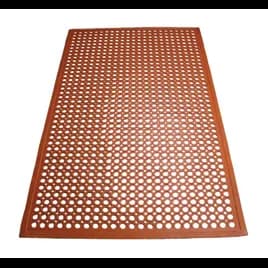 Anti-Fatigue Floor Mat 36X60X0.5 IN Red Rubber With Beveled Edging 1/Each