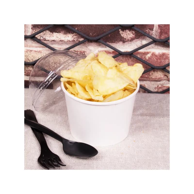 Karat® Food Container Base 12 OZ Double Wall Poly-Coated Paper White 1000/Case