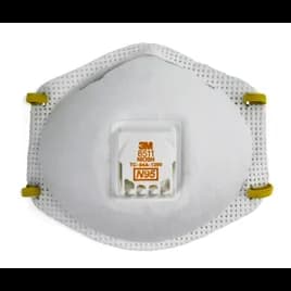 3M™ N95 Respirator White Cool Flow™ Valve 10 Count/Pack 8 Packs/Case 80 Count/Case