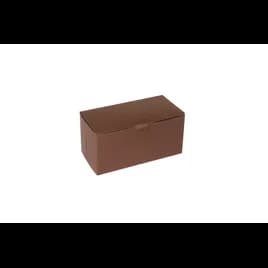 Bakery Box 8X4X4 IN Paperboard Chocolate Corner Lock 1-Piece 200/Case