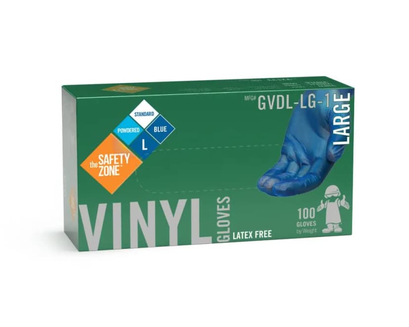 Gloves XL Blue Vinyl Powdered 1000/Case
