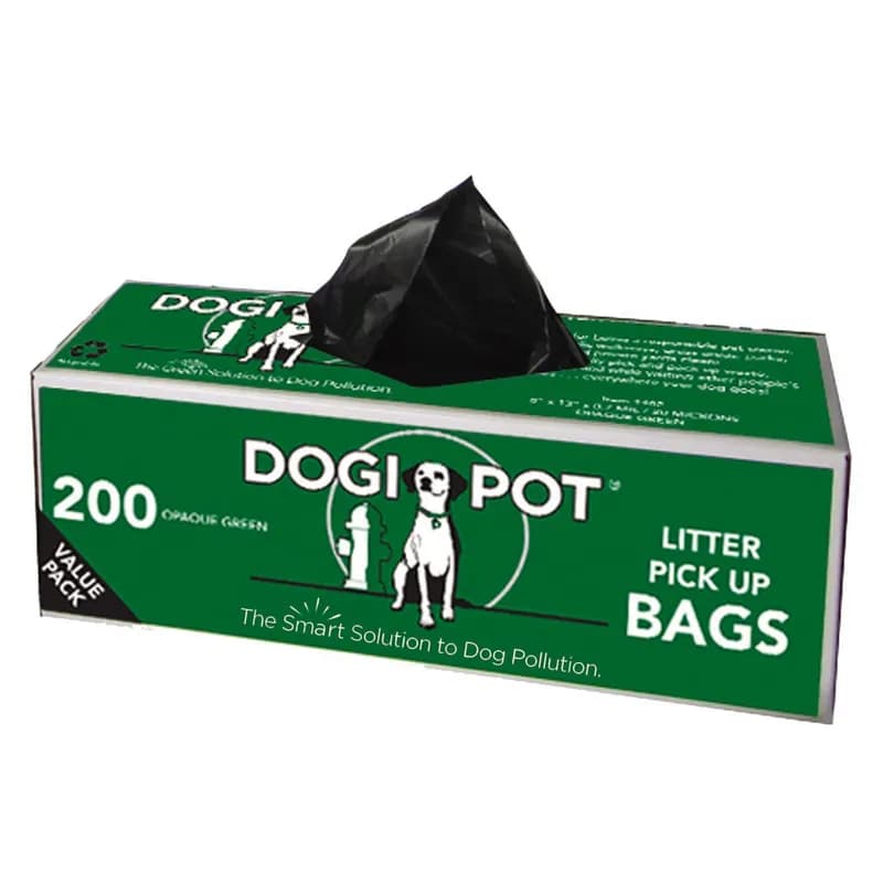 DOGIPOT® Pet Waste Bag 8X13 IN Plastic Refill 200 Count/Roll 10 Rolls/Case