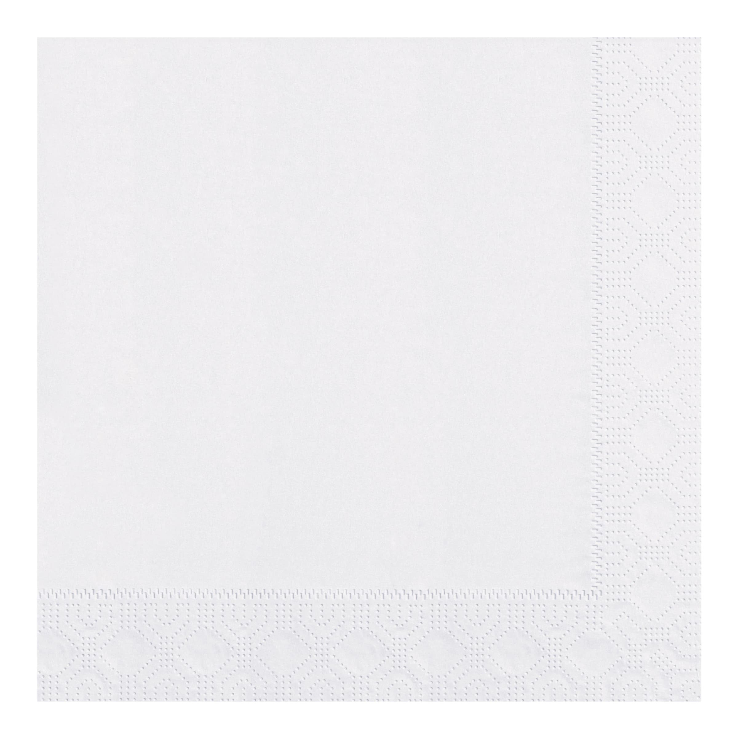 Dinner Napkins 17X17 IN 8.5X8.5 IN White Regal Tissue Paper 3PLY 1/4 Fold Embossed 100 Count/Pack 20 Packs/Case
