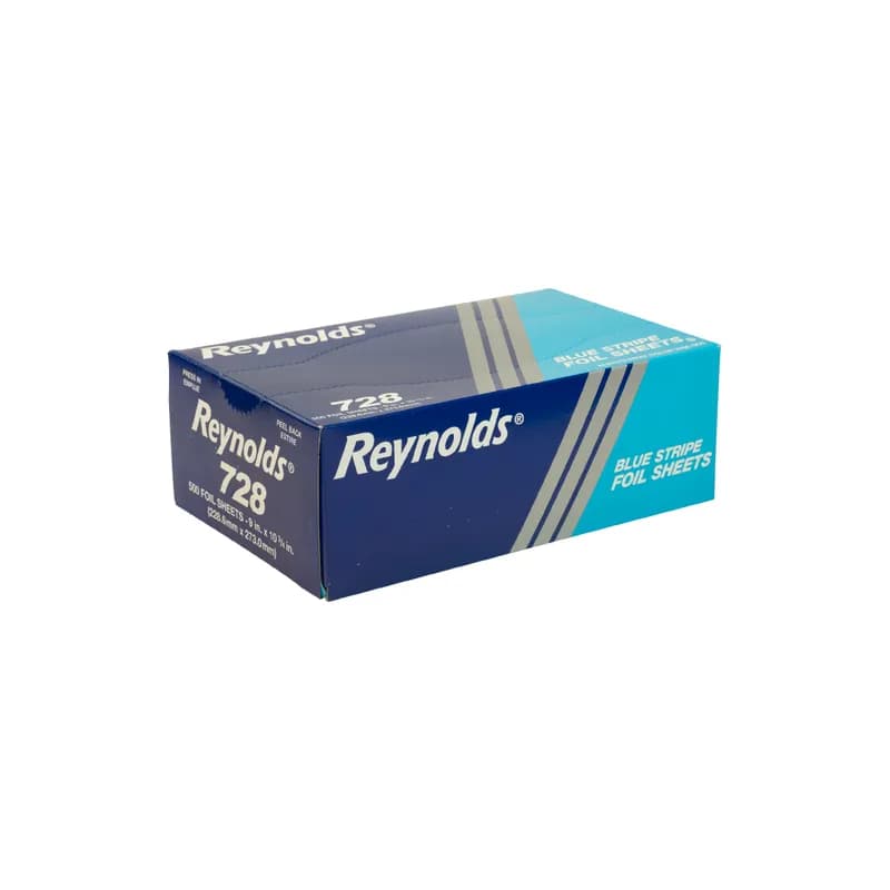 Foil Sheets 9X10.75 IN Aluminum Silver Blue Stripe 3000/Case