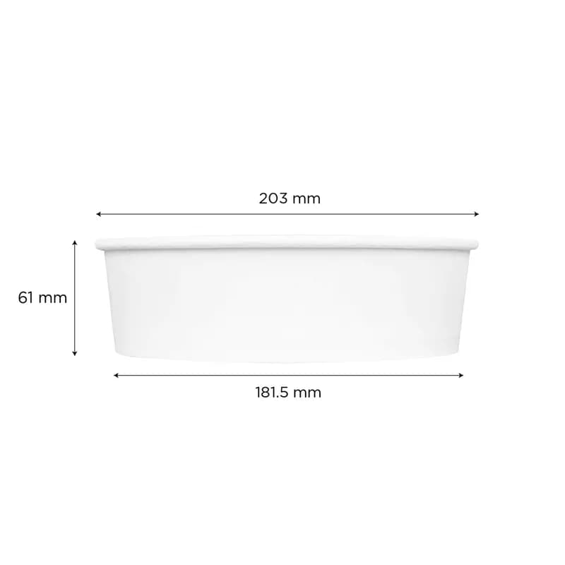 Bucket & Tub 48 OZ White Short 270/Case