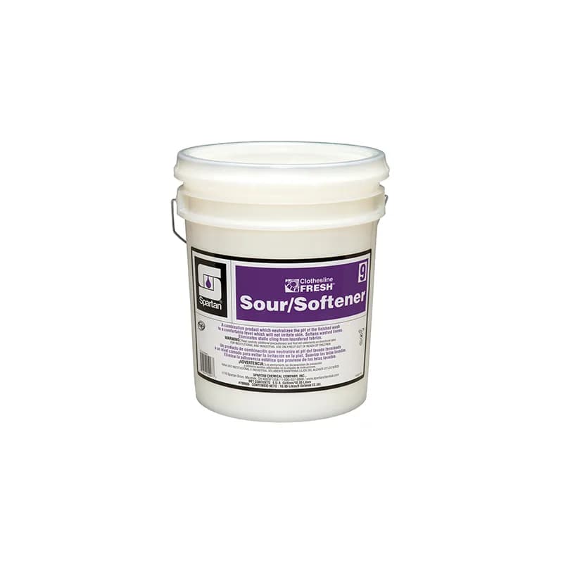 Clothesline Fresh® Sour/Softener 9 Mild Scent Laundry 5 GAL Acidic Liquid 1/Pail