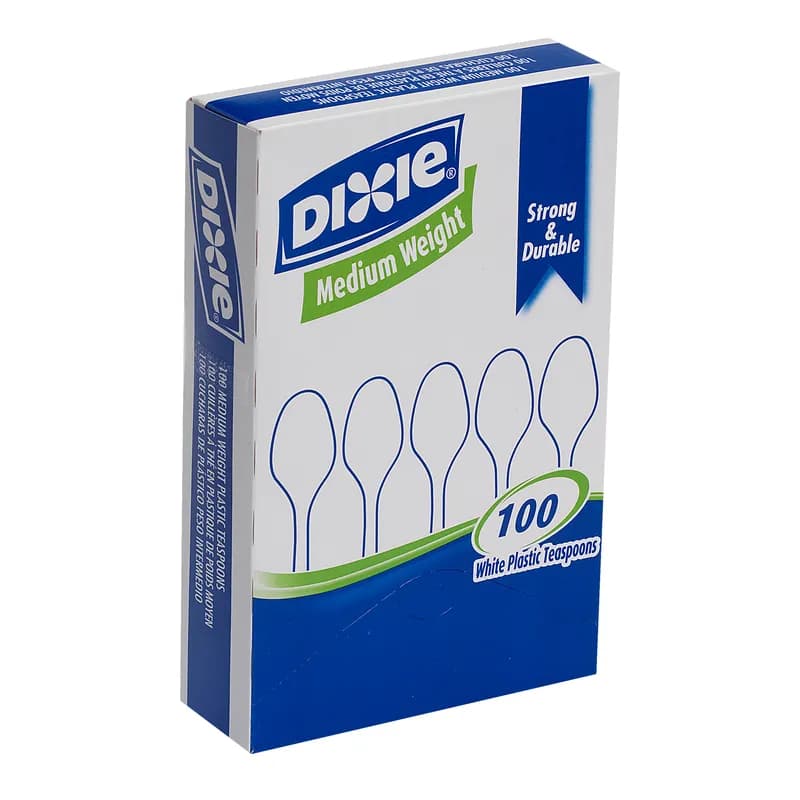 Dixie® Grab-N-Go® Teaspoon PS White Medium Weight 1000/Case