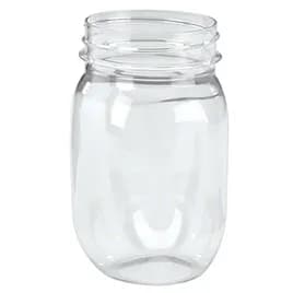 WNA Mason Jar 16 OZ Glass Clear Wide Mouth Dishwasher Safe Freezer Safe 64/Case