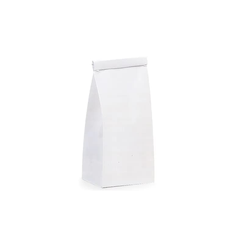 Bagcraft® Coffee Bag 4.25X2.5X10.5 IN Paper Poly Blend White With Tin Ties Closure 1000/Case