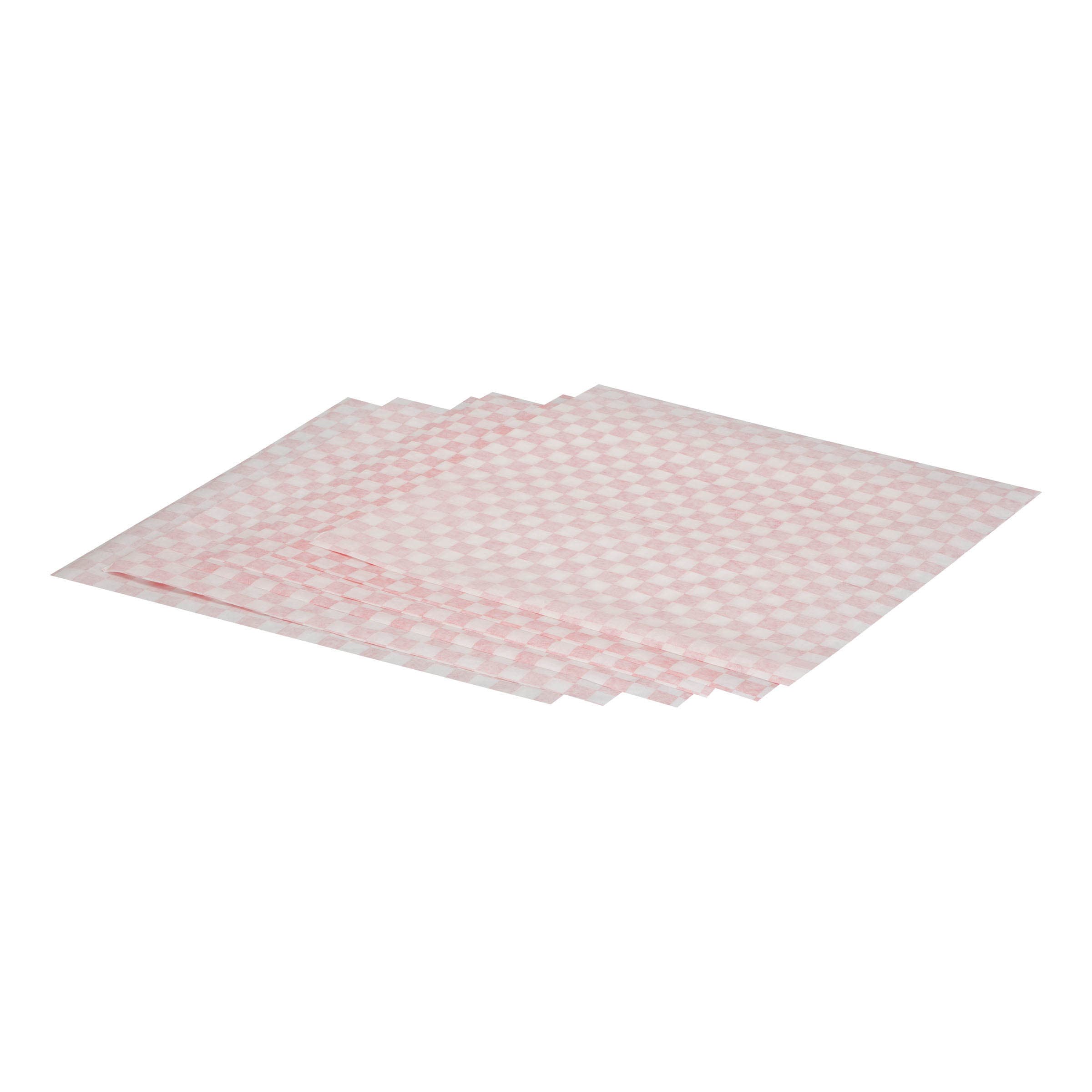 Bagcraft® Multi-Purpose Sheet 12X12 IN Dry Wax Paper Red White Check 5000/Case