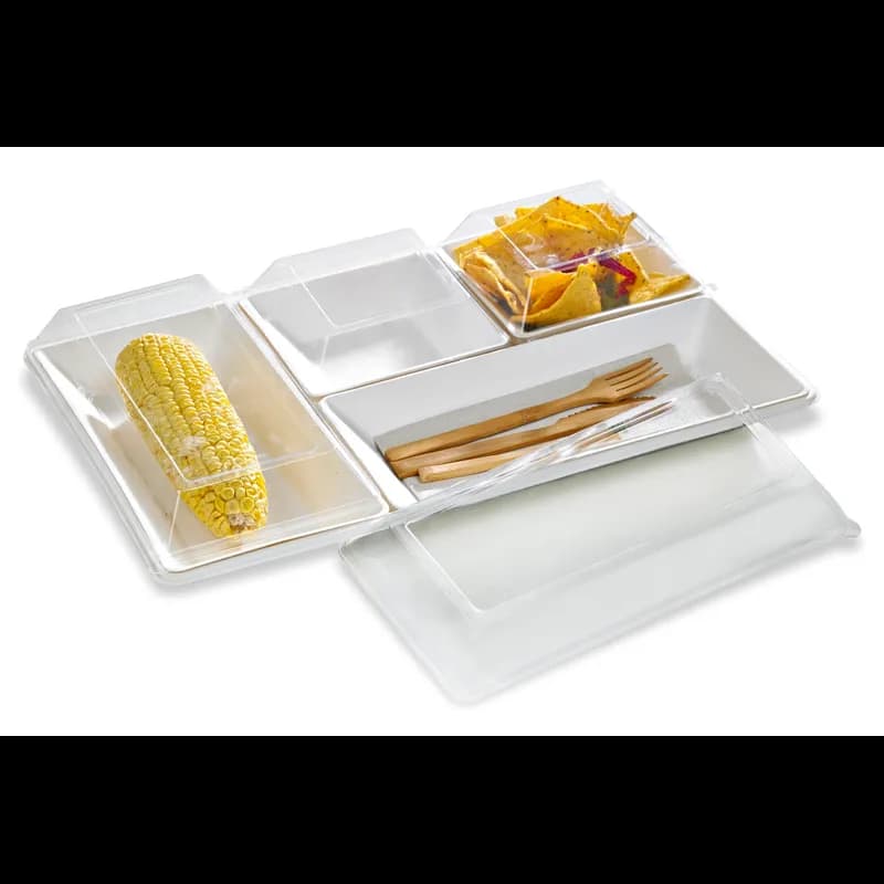 Lid Dome 6.69X5.11X1.1 IN PET Clear Rectangle For Plate 100 Count/Pack 1 Packs/Case 100 Count/Case