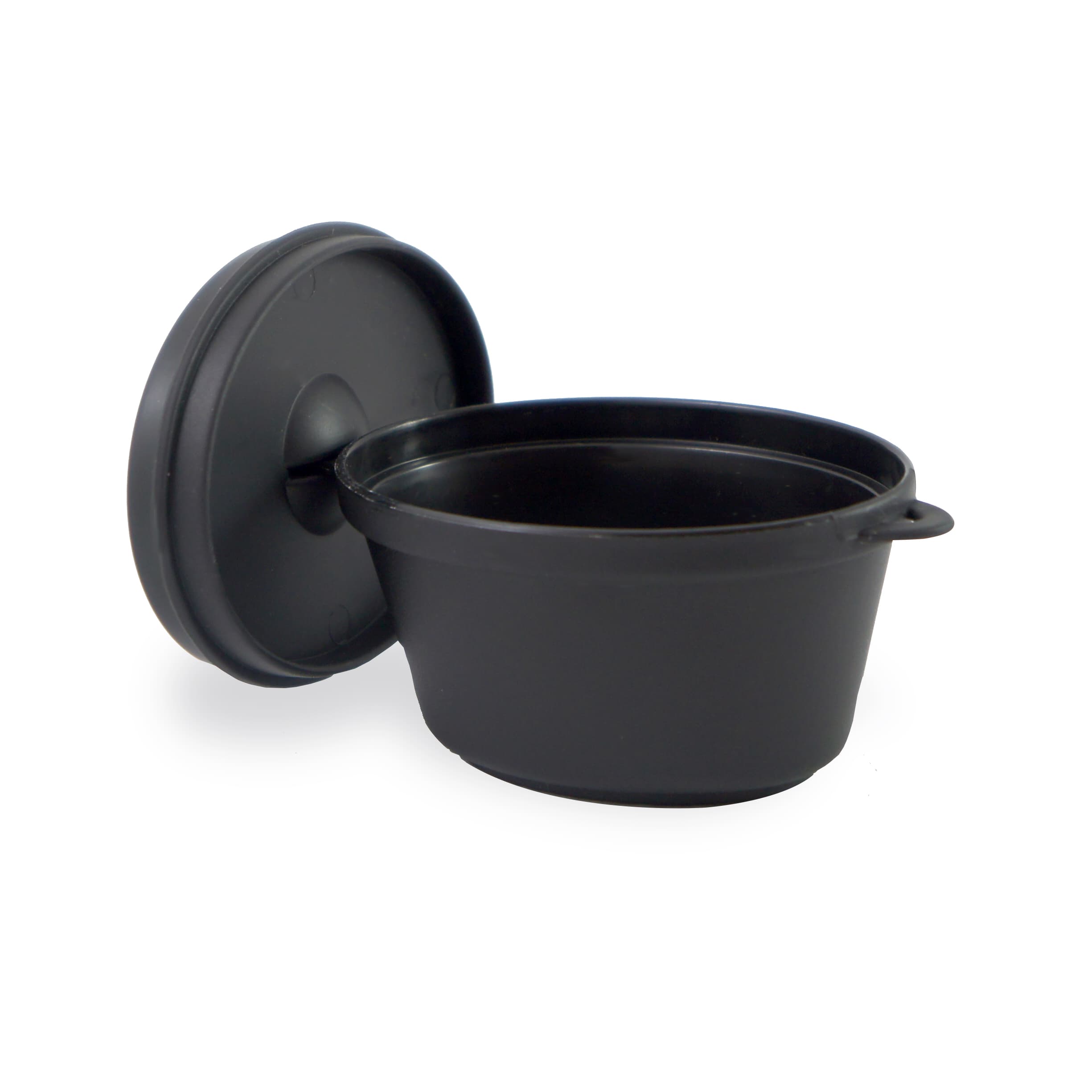 Bakery Pan & Lid Combo 2.5 OZ 2.1X2.75X1.5 IN Plastic Black Freezer Safe 10 Count/Pack 20 Packs/Case 200 Count/Case