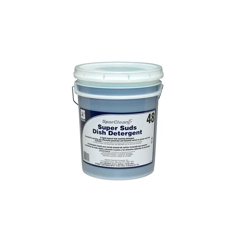 SparClean® Super Suds 48 Clean Scent Manual Dish Detergent 5 GAL Blue Neutral Liquid 1/Pail