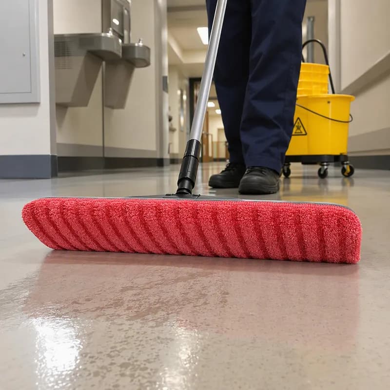 Impact® Wet Mop 18 IN Red Microfiber Flat 12/Pack