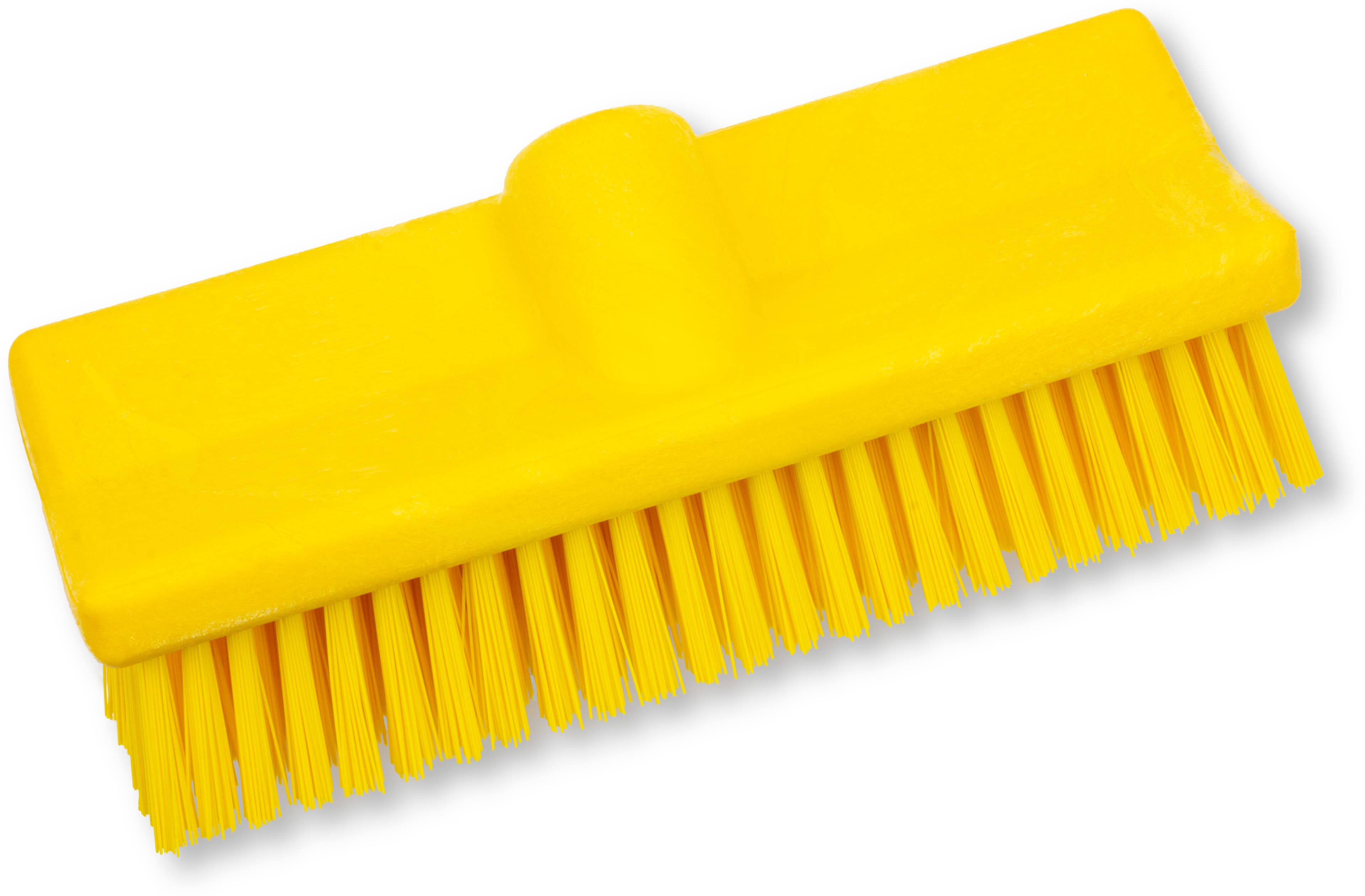 Sparta® Deck Brush 10 IN Plastic Yellow Color Coded Bi-Level 1/Each