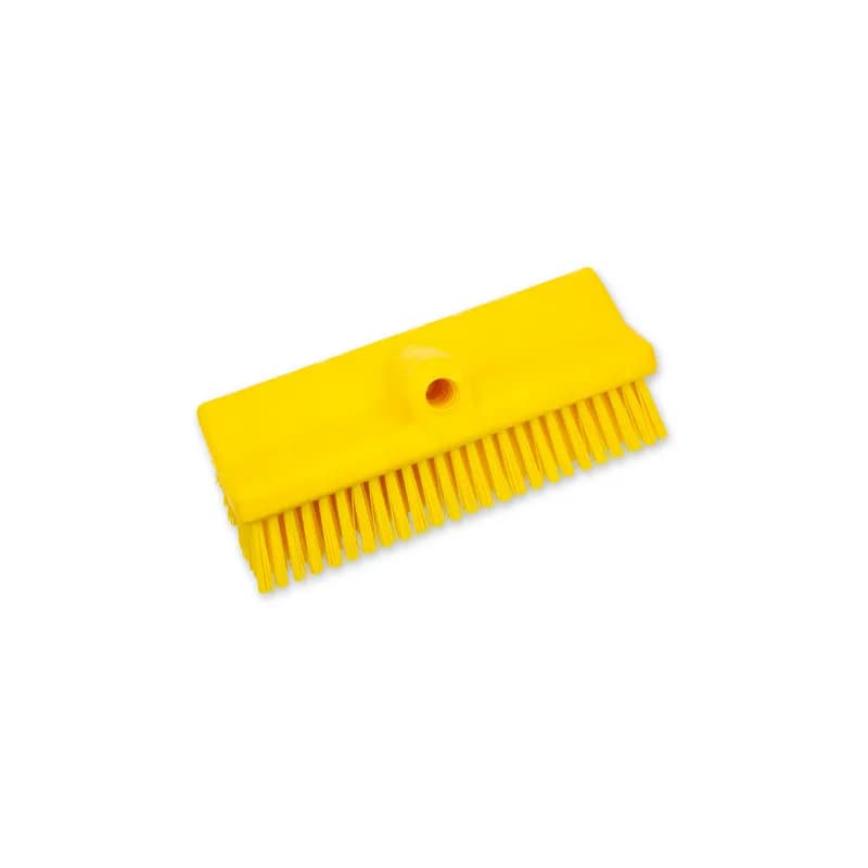 Sparta® Deck Brush 10 IN Plastic Yellow Color Coded Bi-Level 1/Each