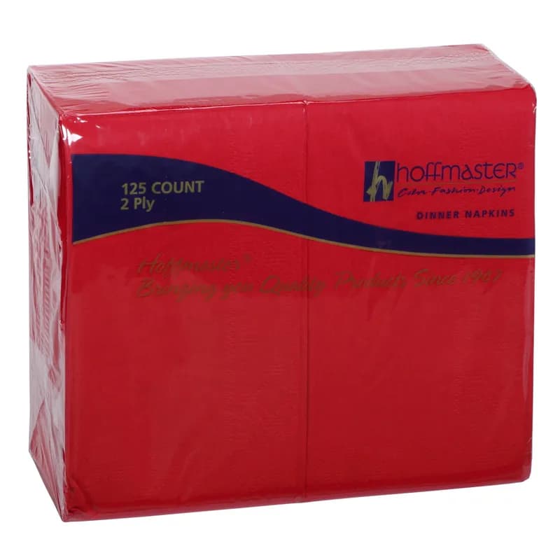 Dinner Napkins 15X17 IN Red Paper 2PLY 1000/Case