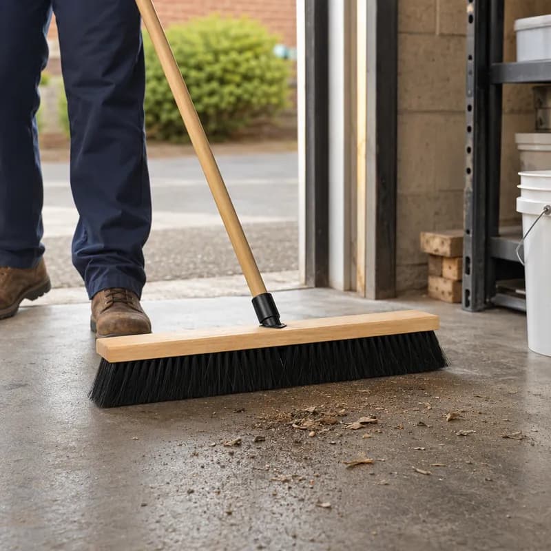 Marlow™ Push Broom Head 24X4 IN Black Tampico Medium Sweep 2 Threaded Handle Holes 1/Each