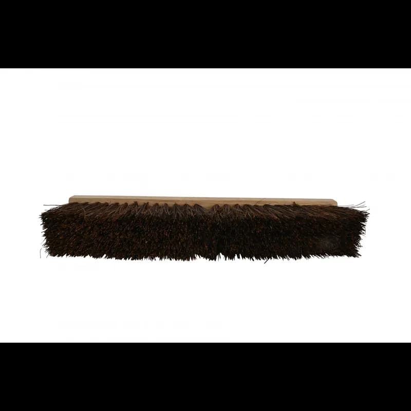 Outdoor Push Broom Head 18 IN Palmyra Wood 2 Threaded Handle Holes 1/Each