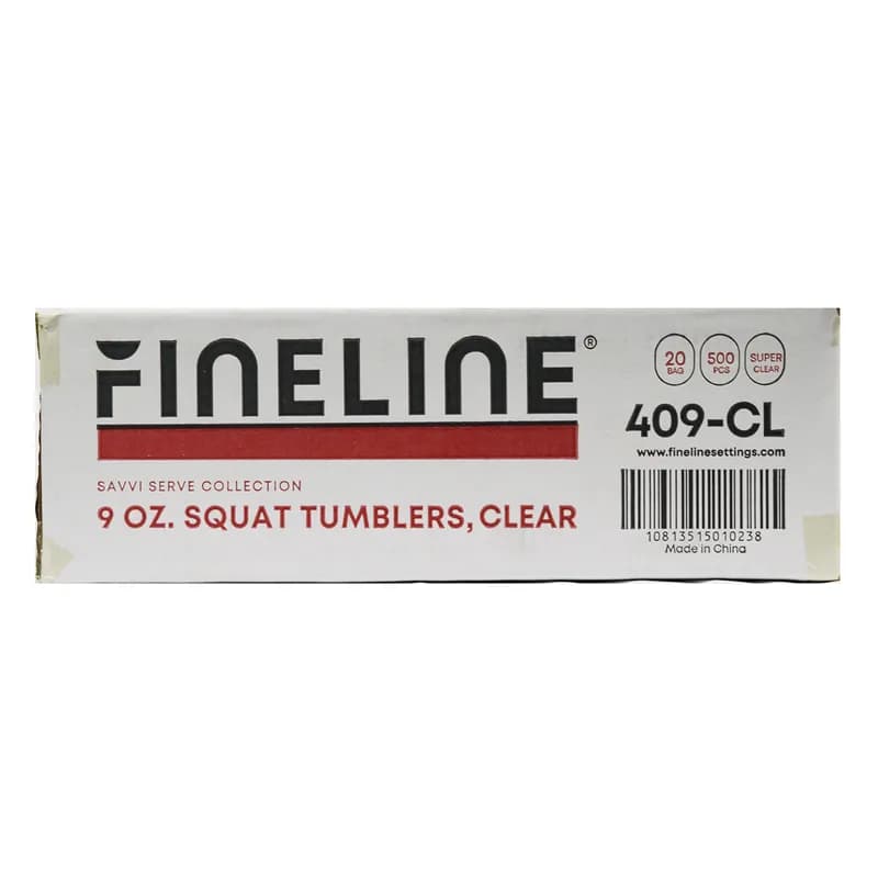 Cup Tumbler Squat 9 OZ PS Clear 500/Case