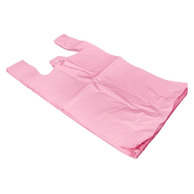 Victoria Bay Bag High-Density Polyethylene (HDPE) Pink T-Sack 1000/Case