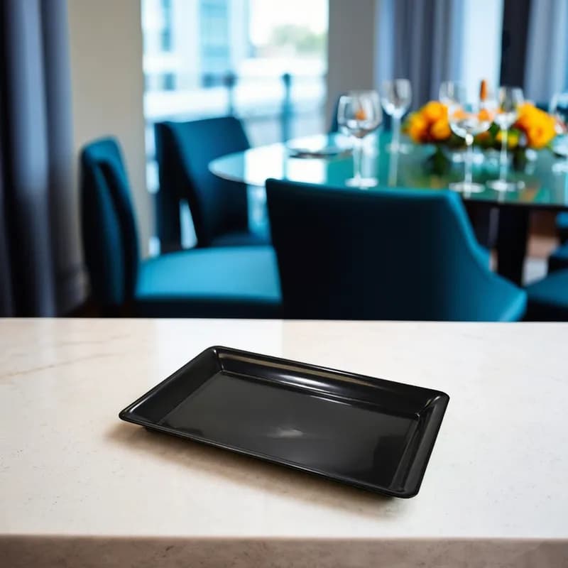 Victoria Bay Serving Tray 12X18 IN Plastic Black Rectangle 20/Case