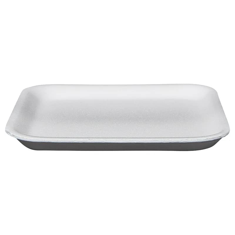 1S Meat Tray 5.25X5.25X0.5 IN Polystyrene Foam Shallow White Square Heavy 1000/Case