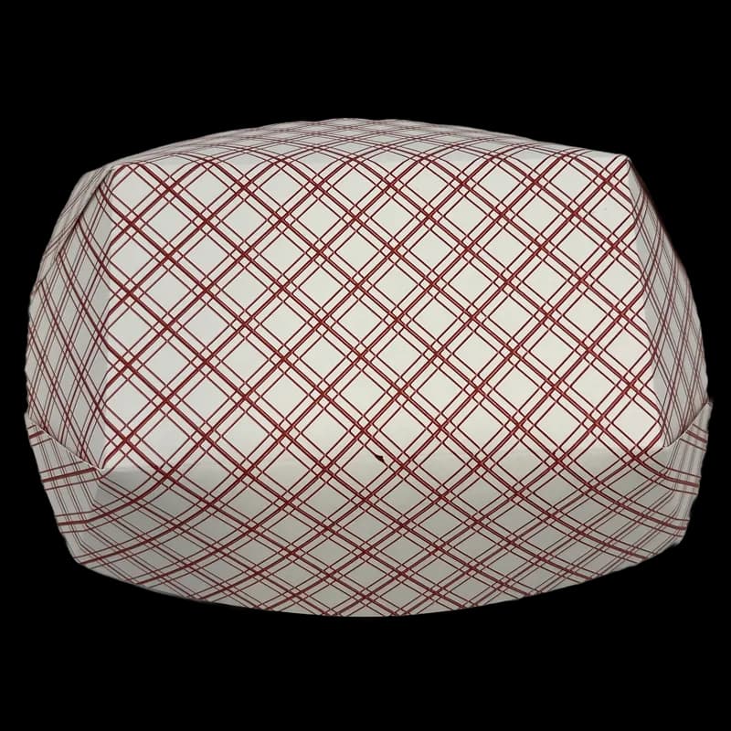 Food Tray 10 LB Paper White Red Rectangle 250/Case