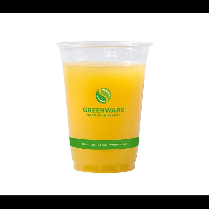 Greenware® Cold Cup 10 OZ PLA Clear Stock Print 1000/Case