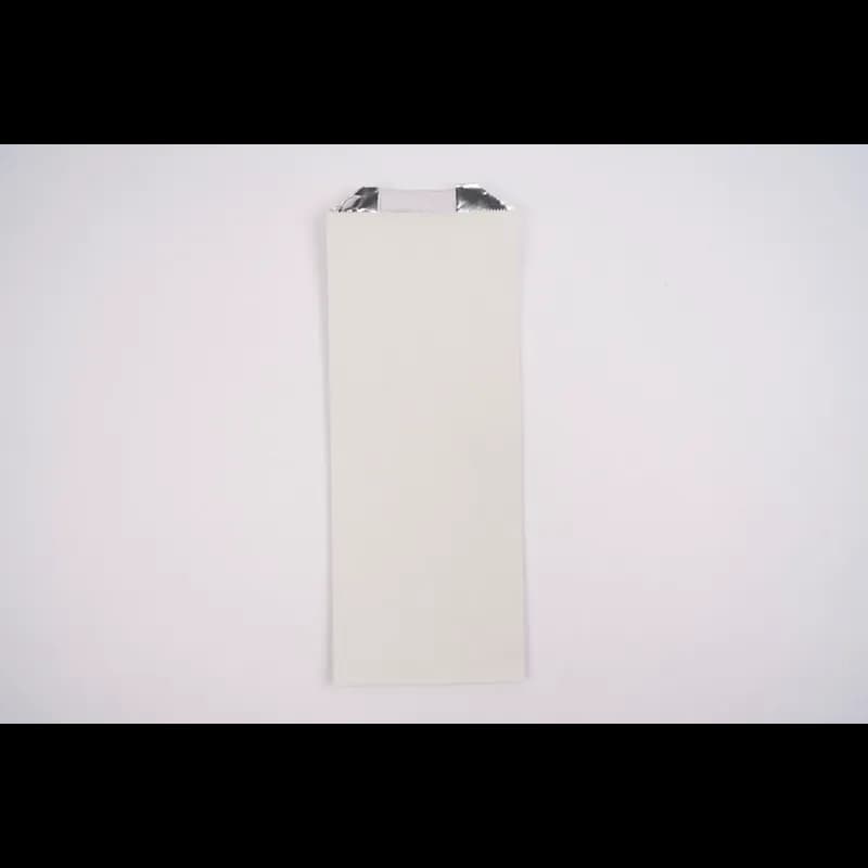 Bag 5.25X3.25X12 IN 1 QT Foil-Lined Paper White Gusset 1000/Case