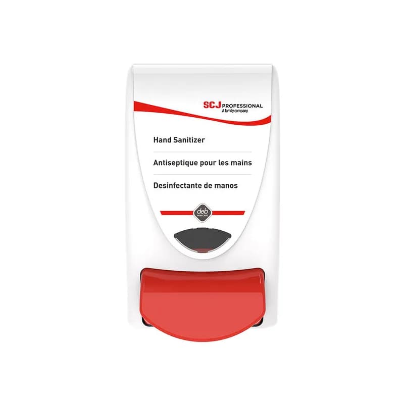 Proline Hand Sanitizer Dispenser Foam 1000 mL White Red Plastic Manual Surface Mount 1/Each