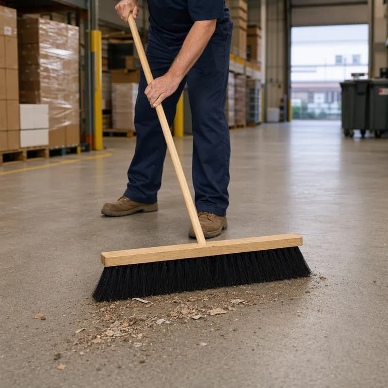 Push Broom Head Tampico Wood With 24IN Head 1/Each
