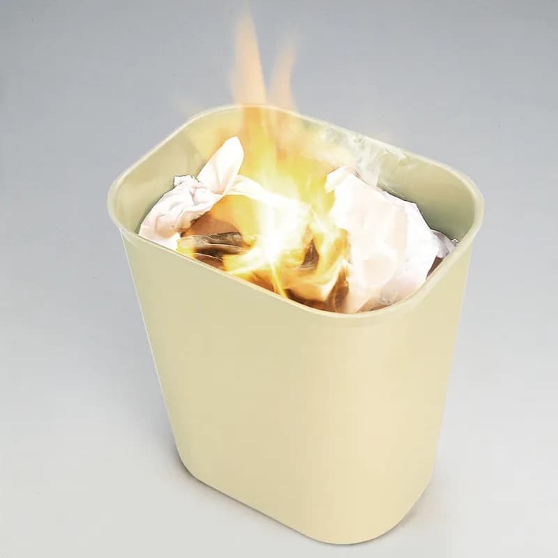 Trash Can 15X12X20 IN 10 GAL 40 QT Beige Resin 1/Each